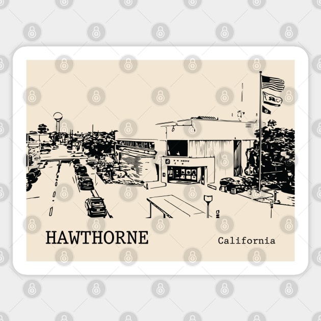 Hawthorne California Sticker by Lakeric